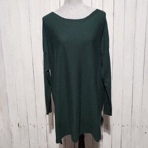 Ellos 18 20 Tunic Sweater Green Academia Minimalist Cozy Earthy Boho Preppy